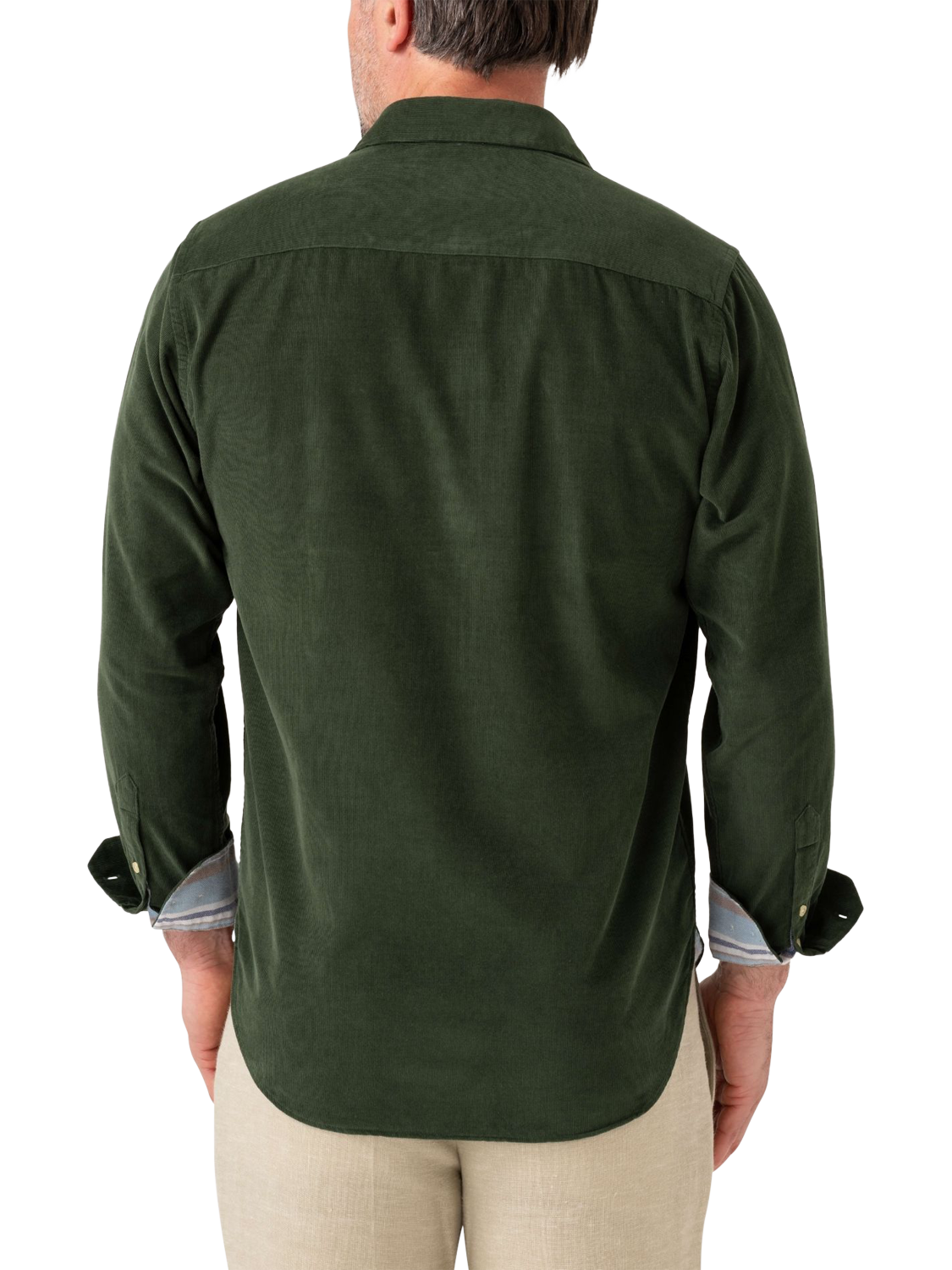 Product image 2 of 8, which shows KOY Corduroy Shirt, Green Pine, S
