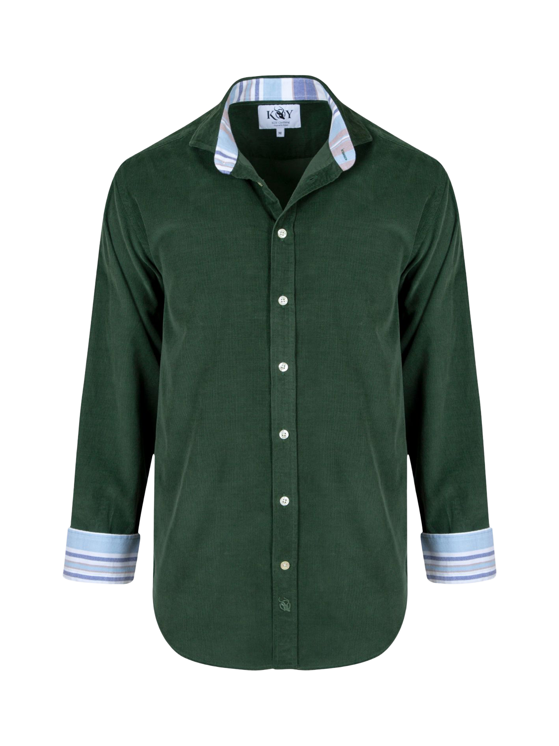 Product image 4 of 8, which shows KOY Corduroy Shirt, Green Pine, S