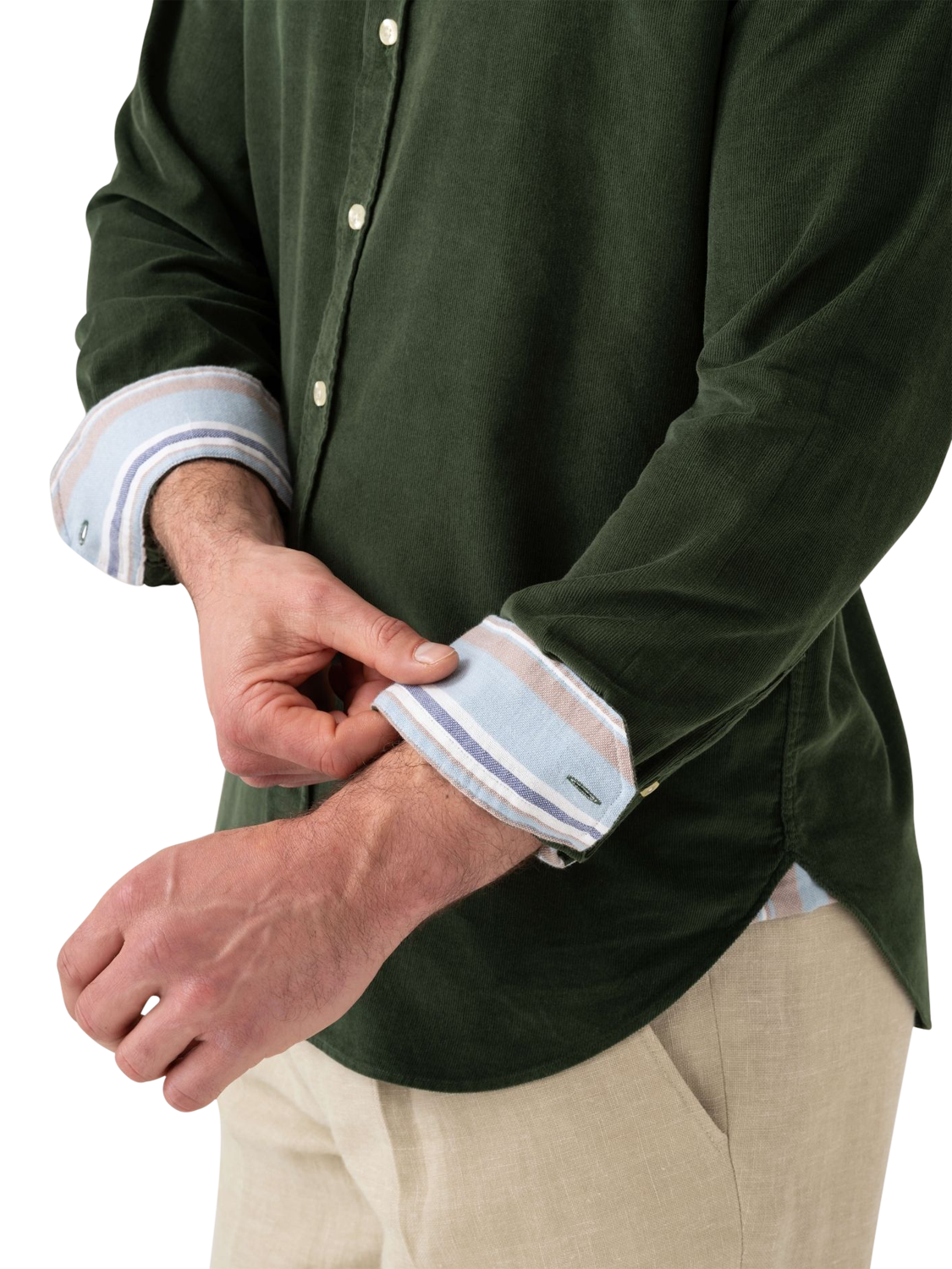 Product image 6 of 8, which shows KOY Corduroy Shirt, Green Pine, S