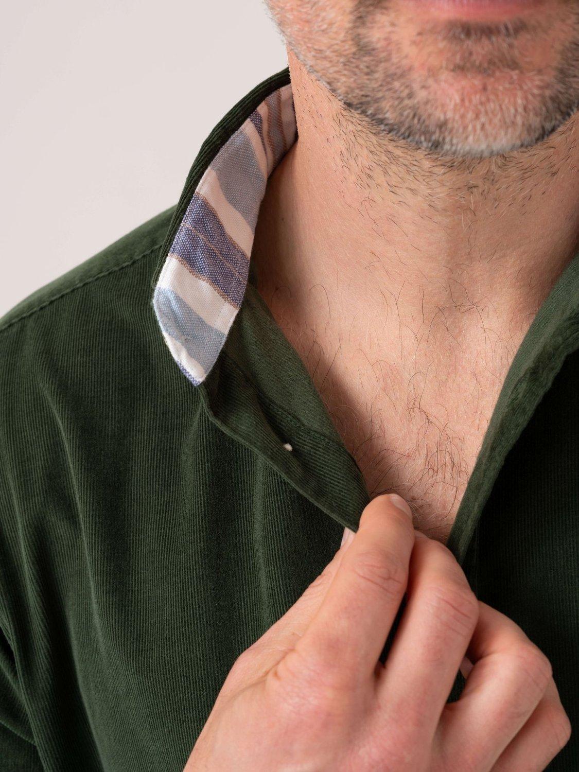 Product image 7 of 8, which shows KOY Corduroy Shirt, Green Pine, S