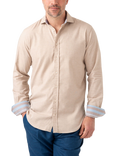 KOY Cotton Cashmere Mix Shirt, Sand