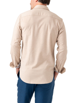 KOY Cotton Cashmere Mix Shirt, Sand - view 2, Sand