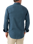 KOY Cotton Merino Wool Mix Shirt, Blue Teal