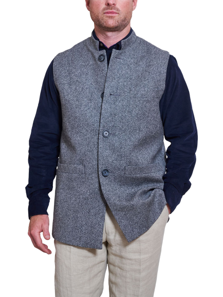 KOY Wool Gilet Jacket, Charcoal, Charcoal