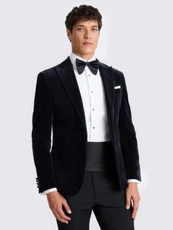 Moss Slim Fit Velvet Jacket, Ink, Ink
