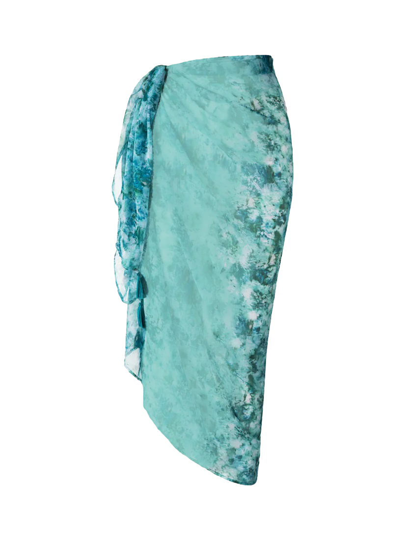 Product image 4 of 4, which shows Seaspray Santorini Ombre Pareo, Blue, One Size