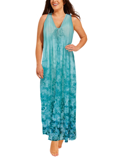 Seaspray Santorini Maxi Beach Dress, Blue/Multi, Blue/Multi