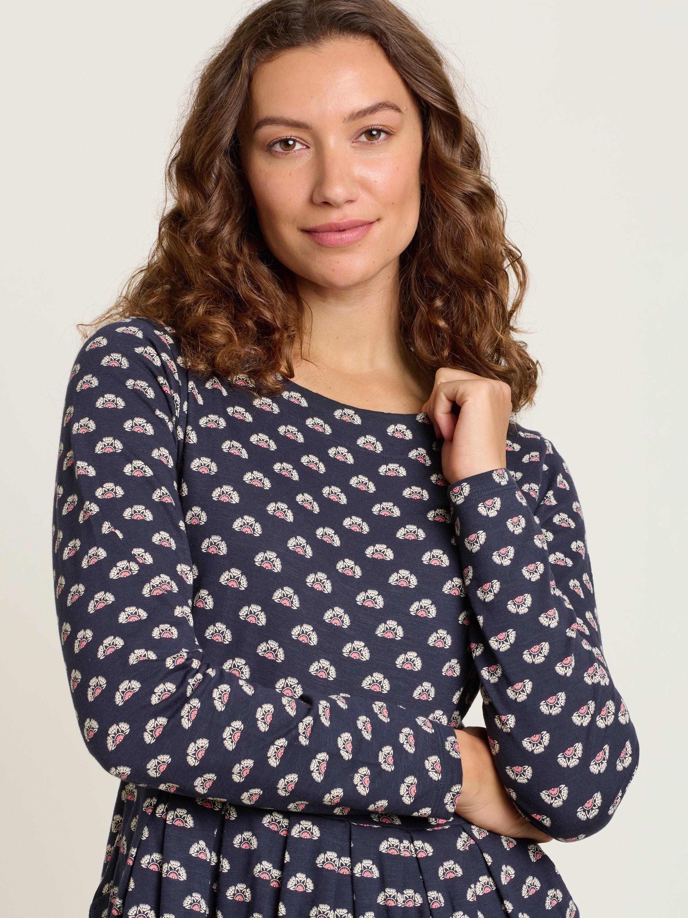 Product image 4 of 4, which shows Brakeburn Annie Boat Neck Dress, Navy, 8