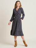 Brakeburn Annie Wrap Dress, Navy, Navy
