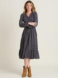 Brakeburn Annie Wrap Dress, Navy, Navy