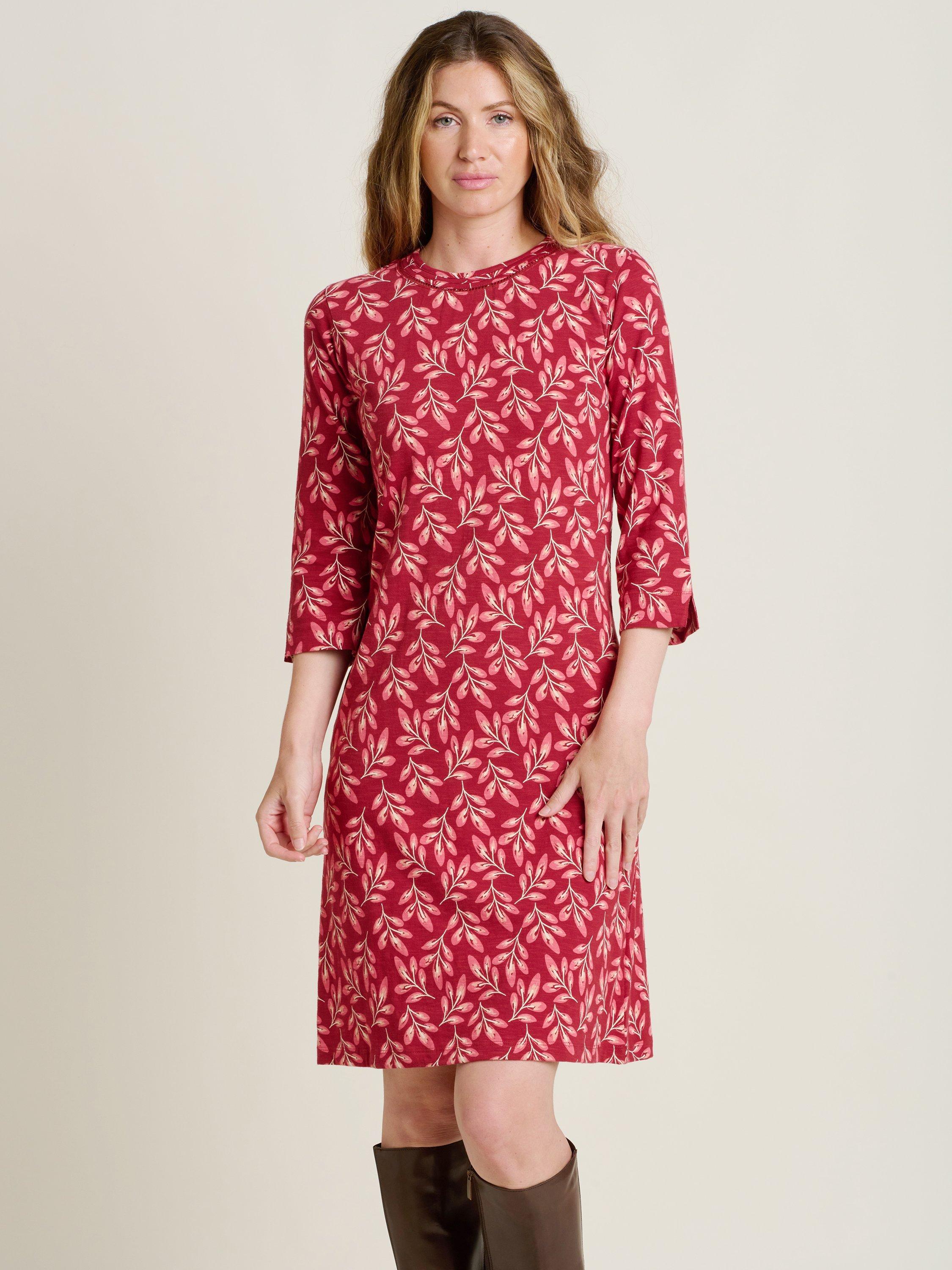 Product image 1 of 5, which shows Brakeburn Autumn Breeze Dress, Red/Multi, 8