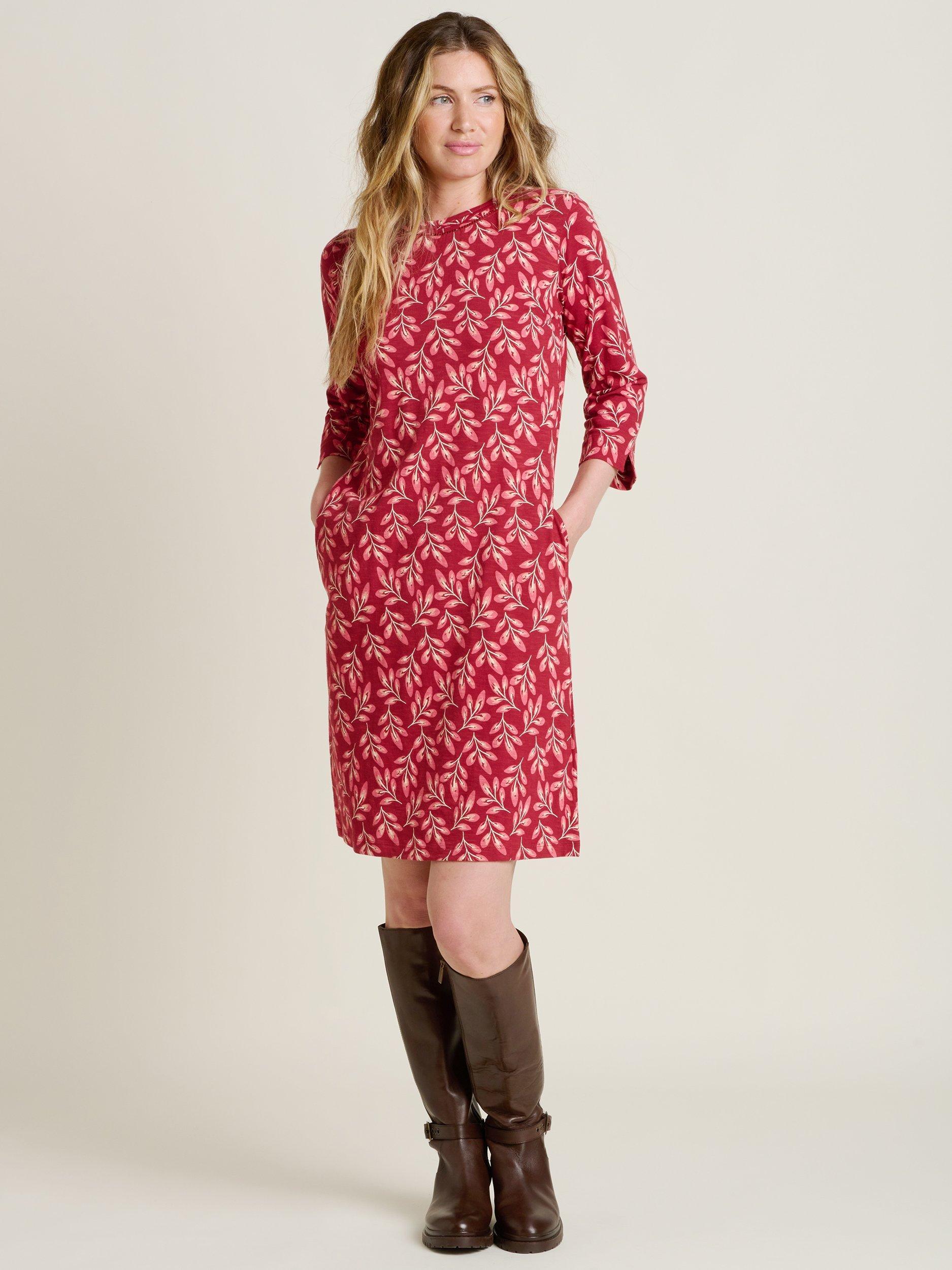 Product image 3 of 5, which shows Brakeburn Autumn Breeze Dress, Red/Multi, 8