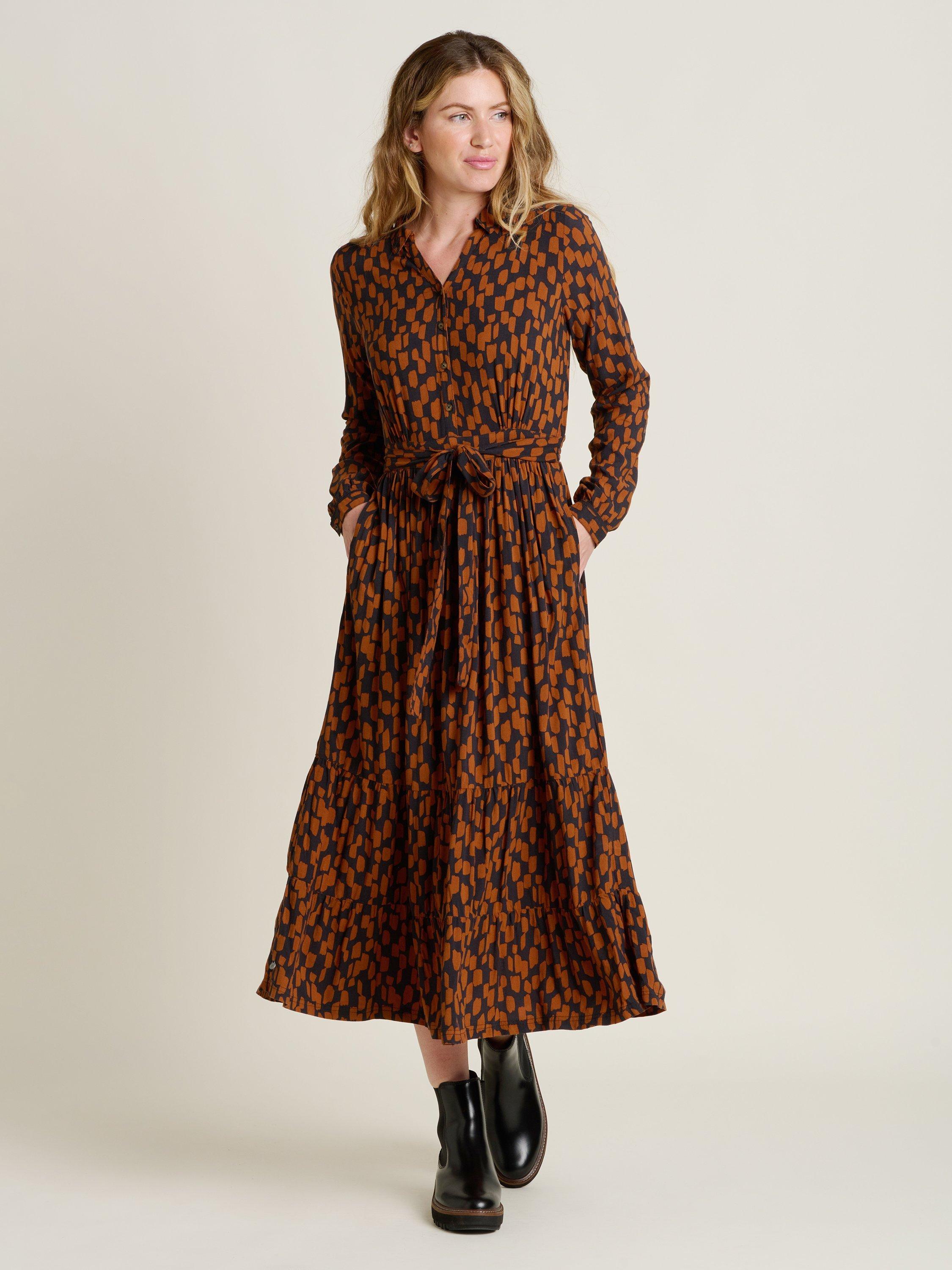 Product image 1 of 5, which shows Brakeburn Brush Strokes Shirt Dress, Multi, 8
