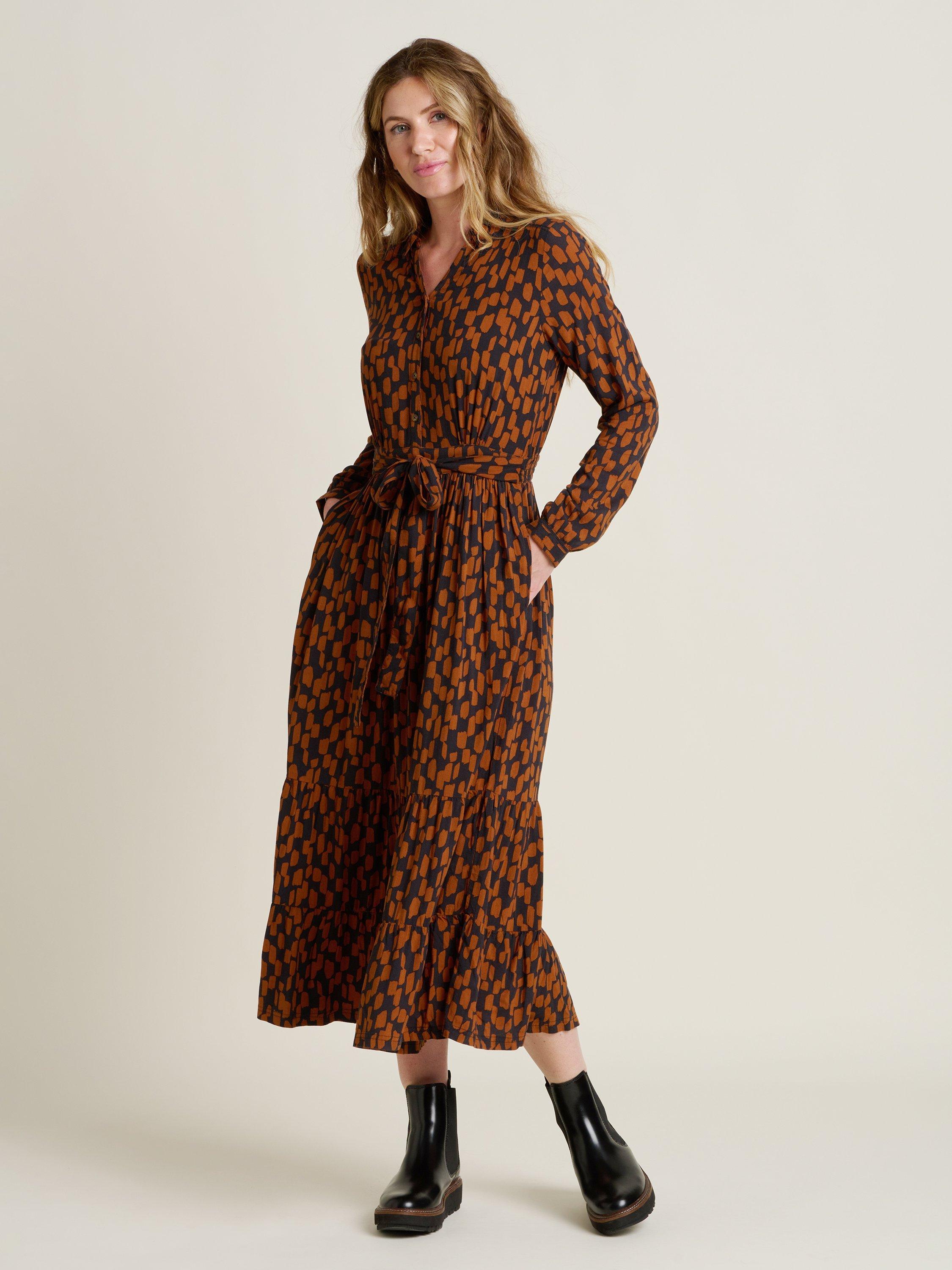Product image 2 of 5, which shows Brakeburn Brush Strokes Shirt Dress, Multi, 8