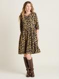 Brakeburn Charlotte Leaf Print Dress, Multi