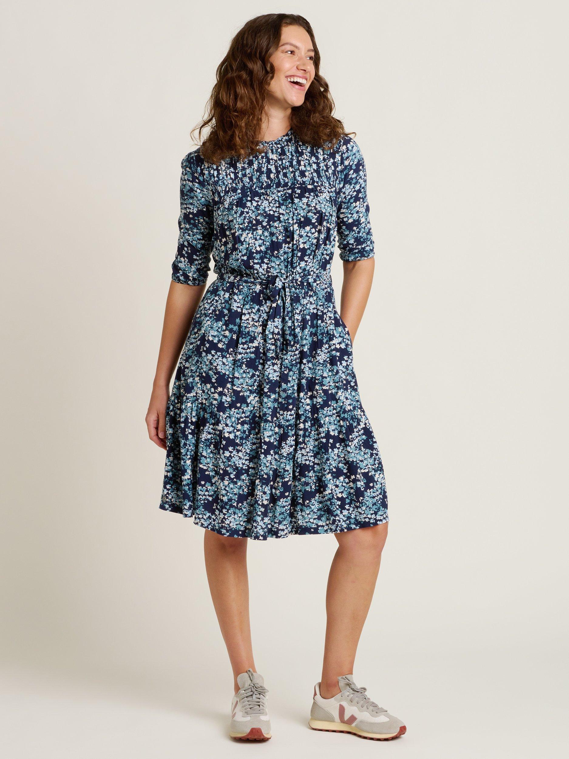 Product image 1 of 4, which shows Brakeburn Jasmine Floral Dress, Blue, 8