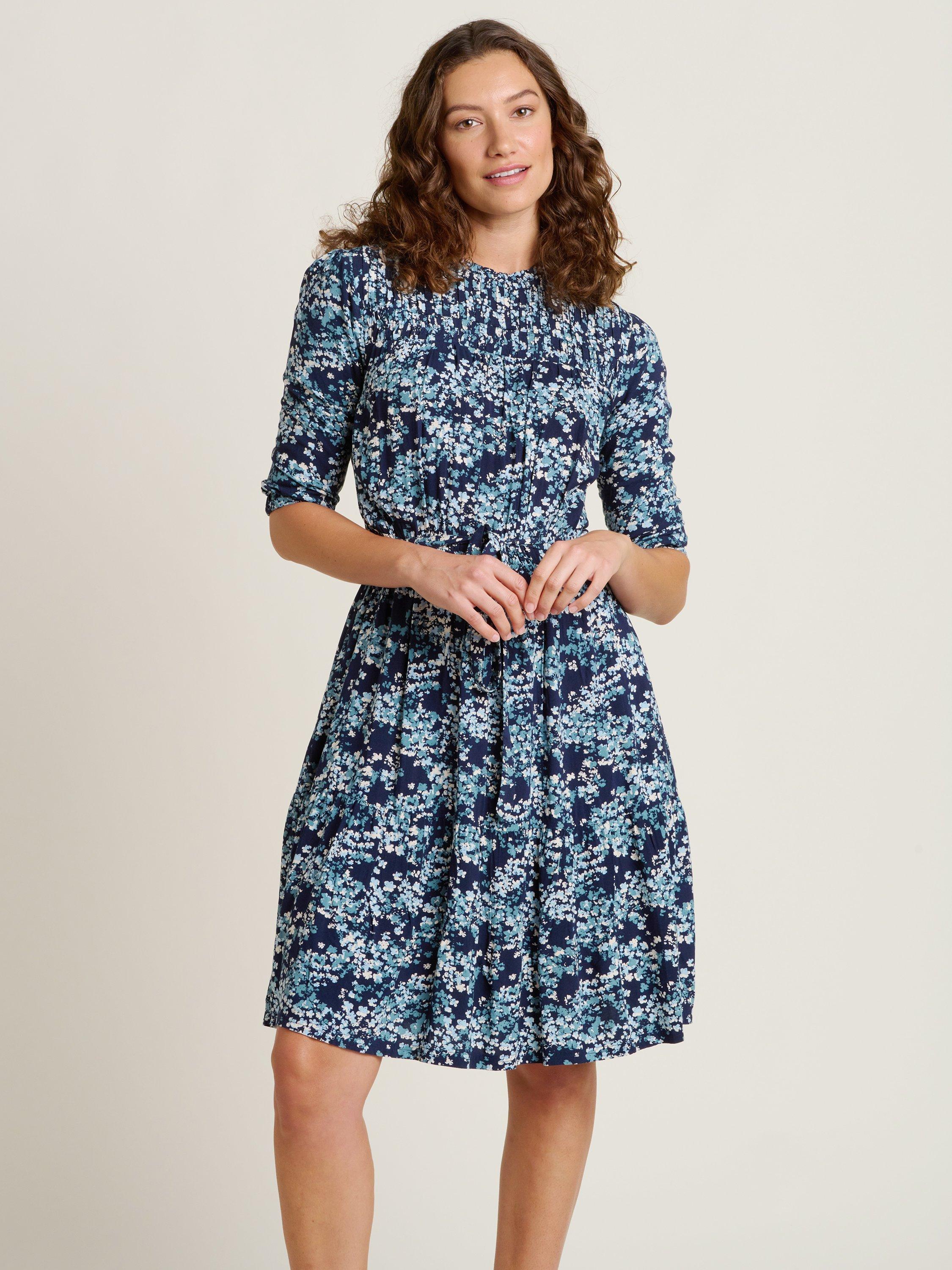Product image 3 of 4, which shows Brakeburn Jasmine Floral Dress, Blue, 8
