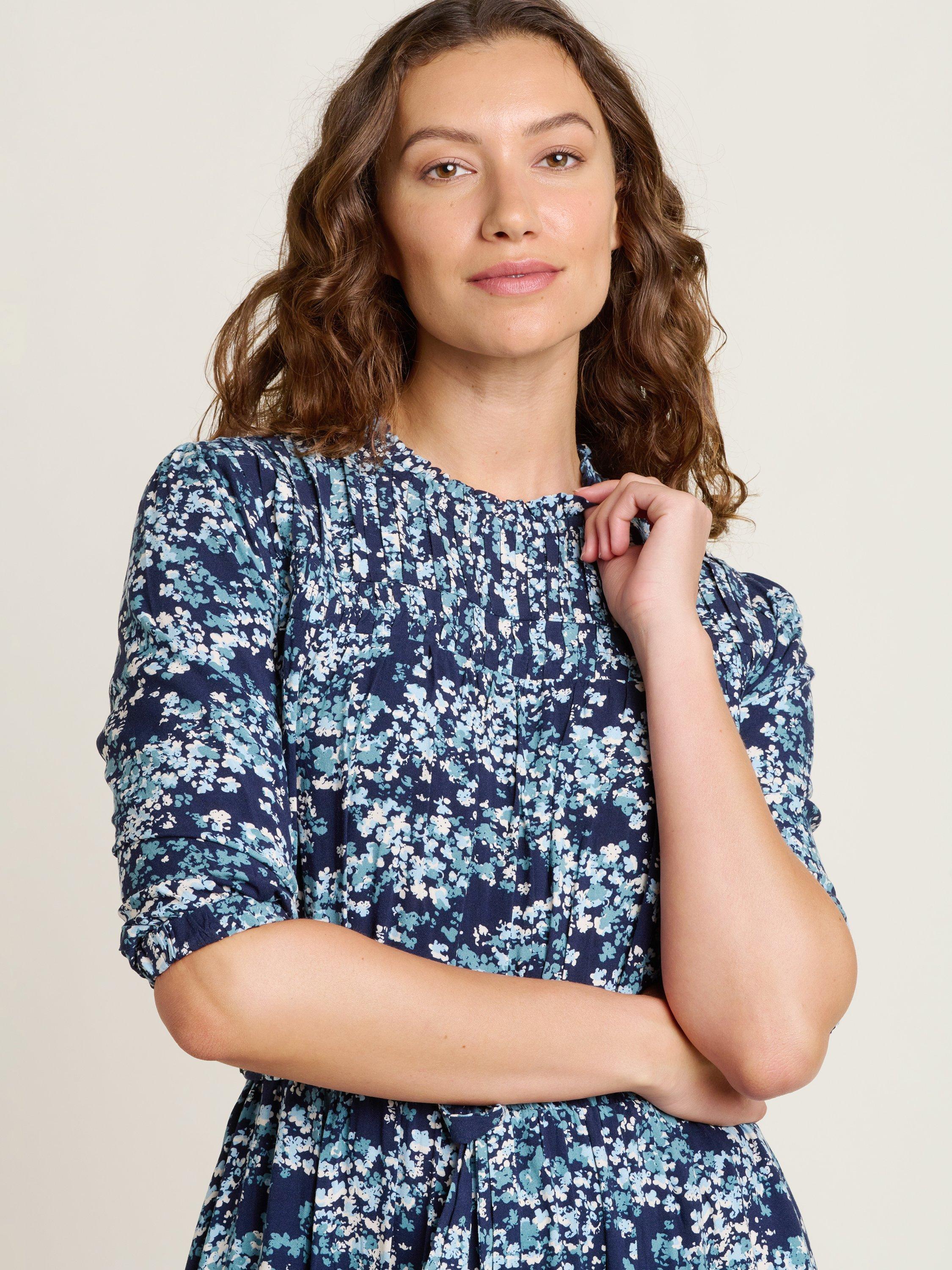 Product image 4 of 4, which shows Brakeburn Jasmine Floral Dress, Blue, 8