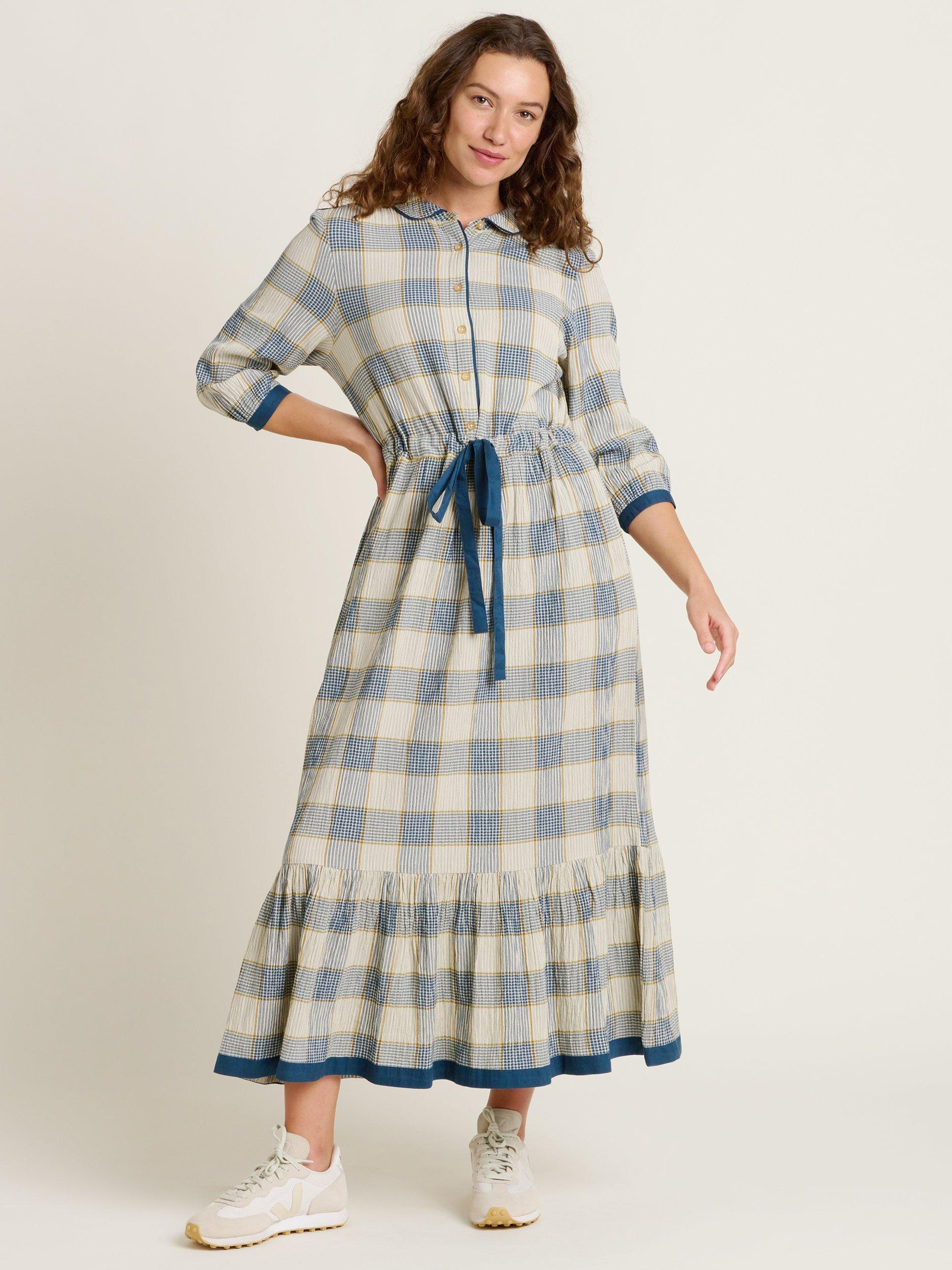 Product image 2 of 4, which shows Brakeburn Highcliffe Shirt Dress, Blue/Multi, 8