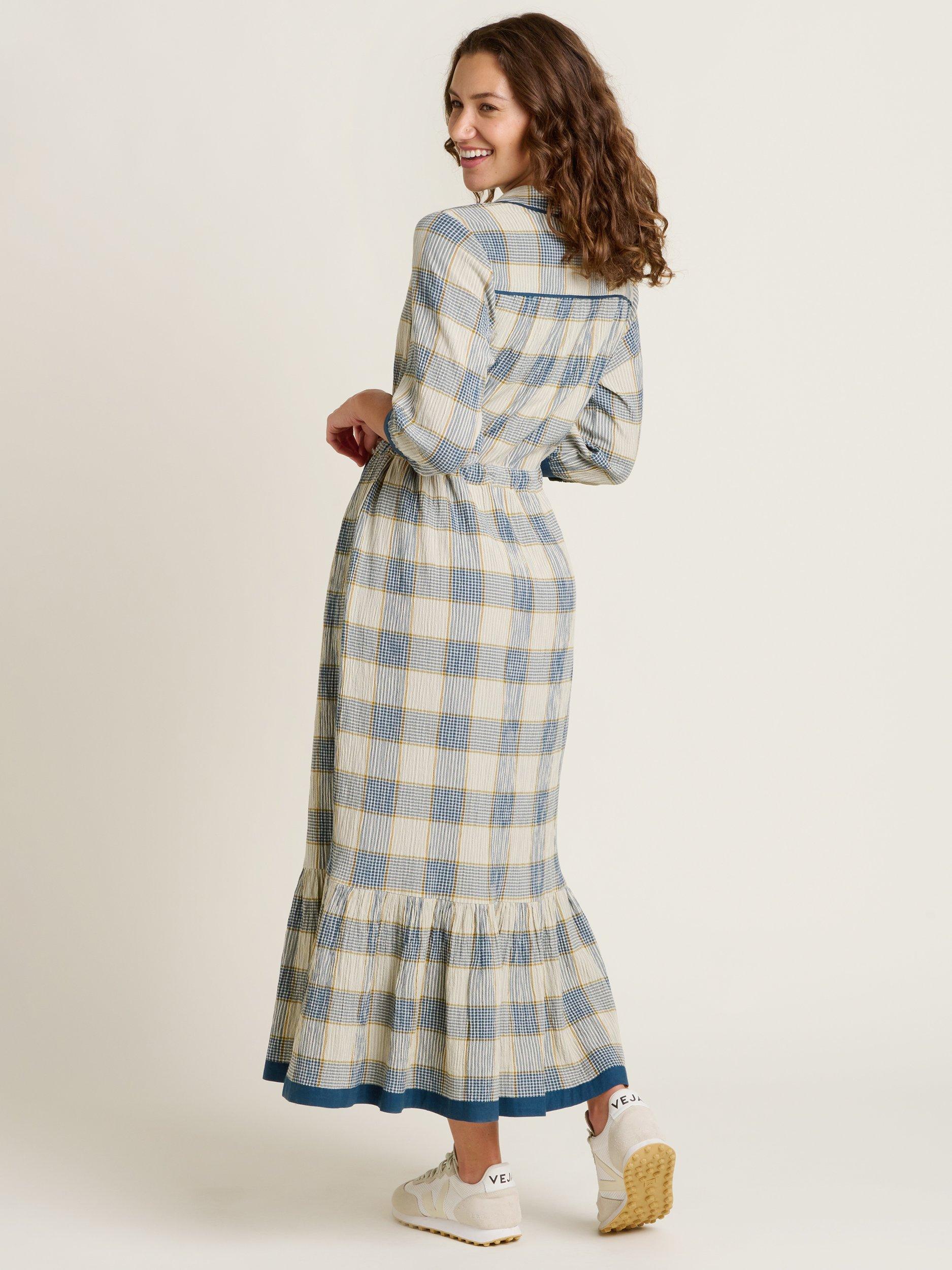 Product image 3 of 4, which shows Brakeburn Highcliffe Shirt Dress, Blue/Multi, 8