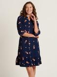 Brakeburn Maeve Floral Shirt Dress, Navy/Multi