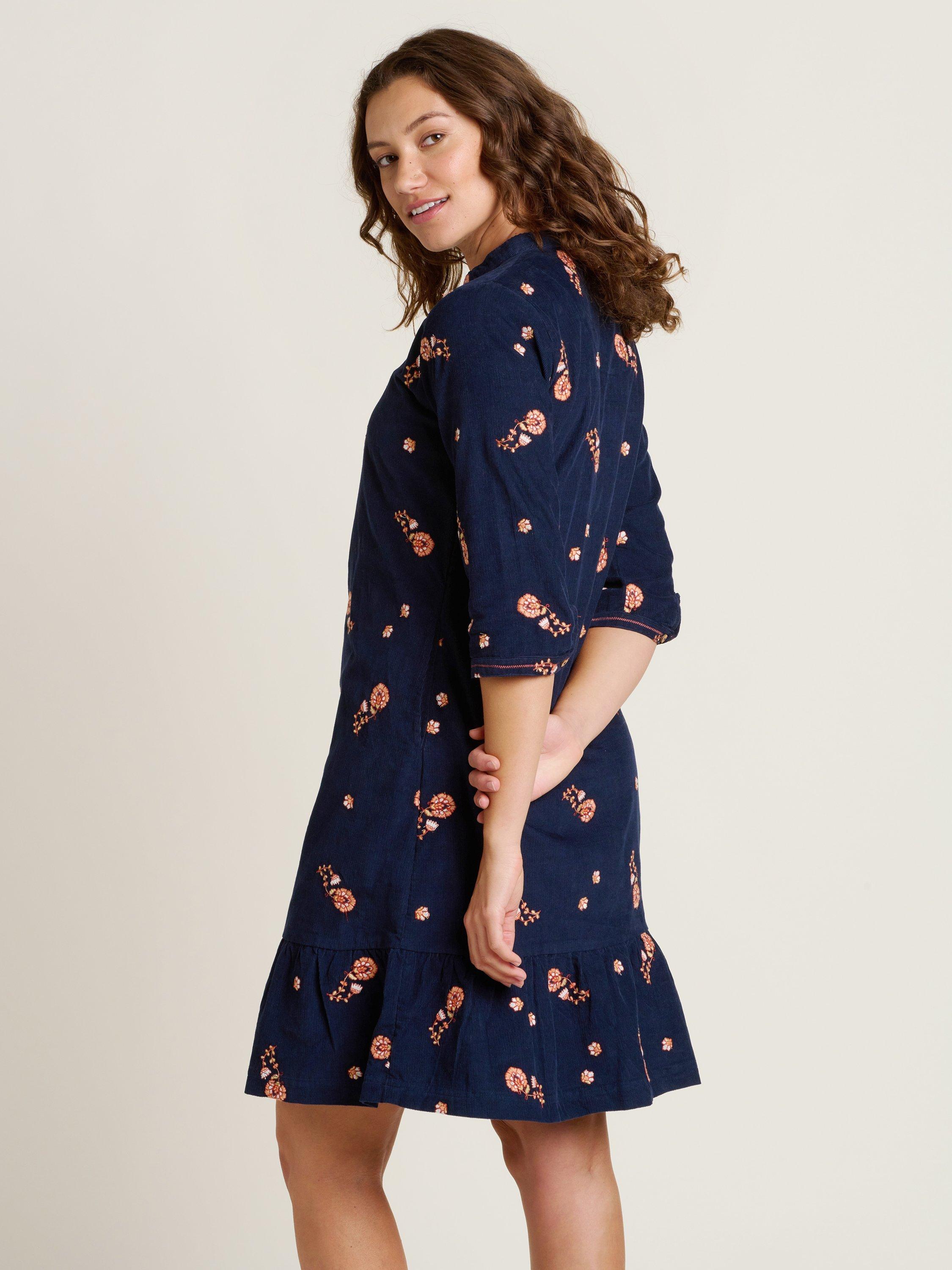 Product image 3 of 4, which shows Brakeburn Maeve Floral Shirt Dress, Navy/Multi, 8