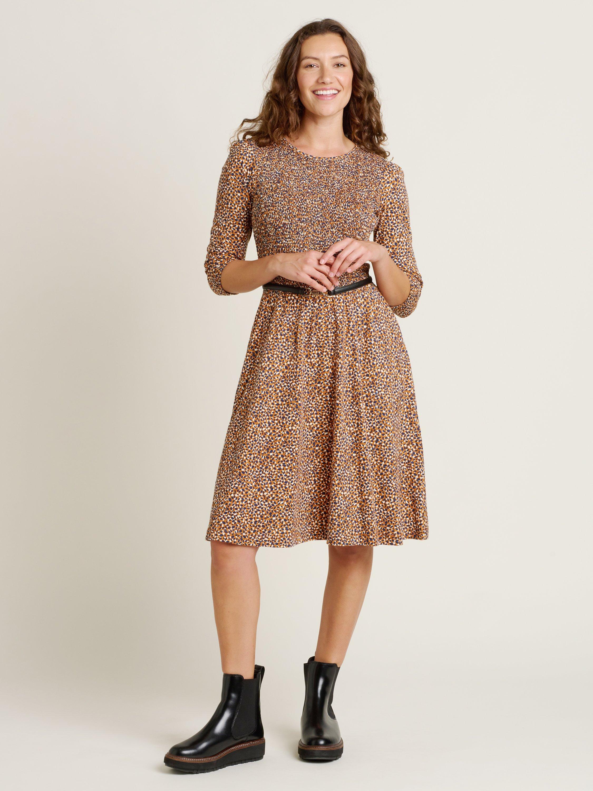 Product image 4 of 4, which shows Brakeburn Painted Spot Dress, Multi, 8