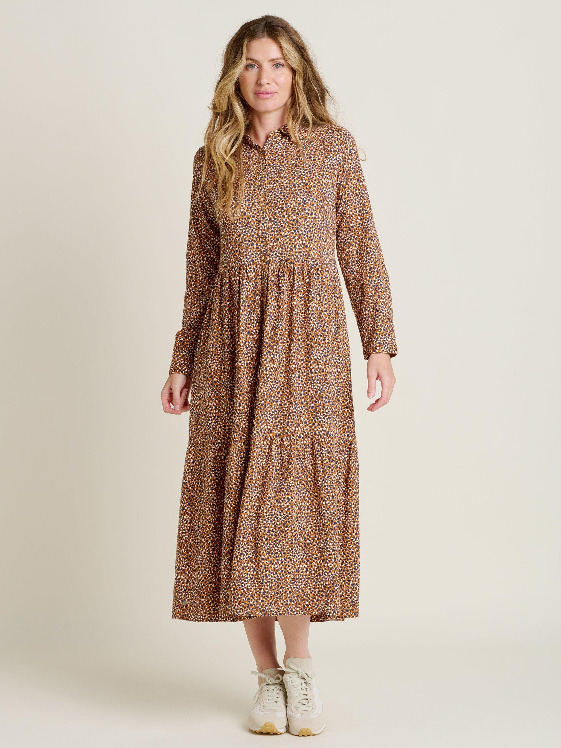 Product image 2 of 6, which shows Brakeburn Painted Spot Maxi Dress, Multi, 8