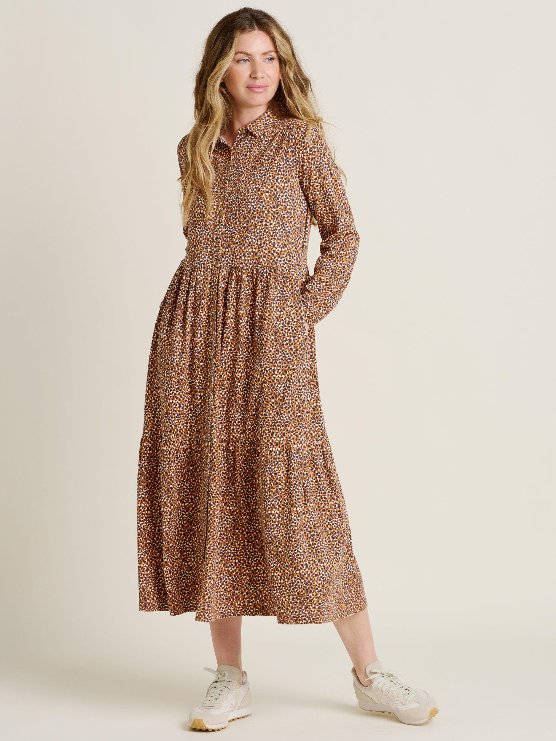 Product image 3 of 6, which shows Brakeburn Painted Spot Maxi Dress, Multi, 8
