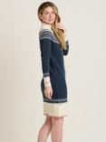 Brakeburn Retro Ski Knitted Dress, Navy/Multi, Navy/Multi