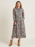 Brakeburn Ula Vintage Bloom Shirt Maxi Dress, Multi, Multi