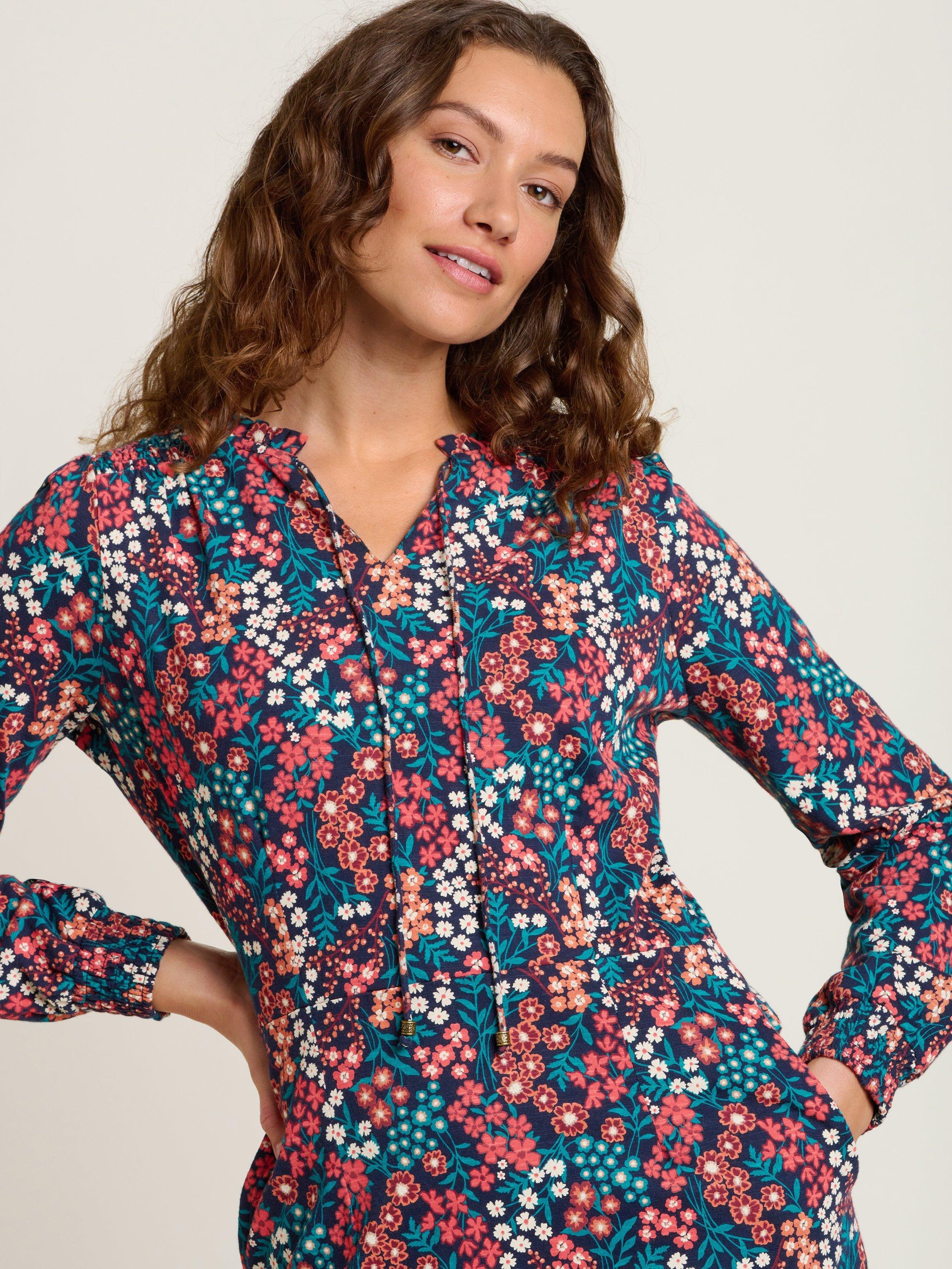 Product image 4 of 4, which shows Brakeburn Winter Ditsy Dress, Multi, 8