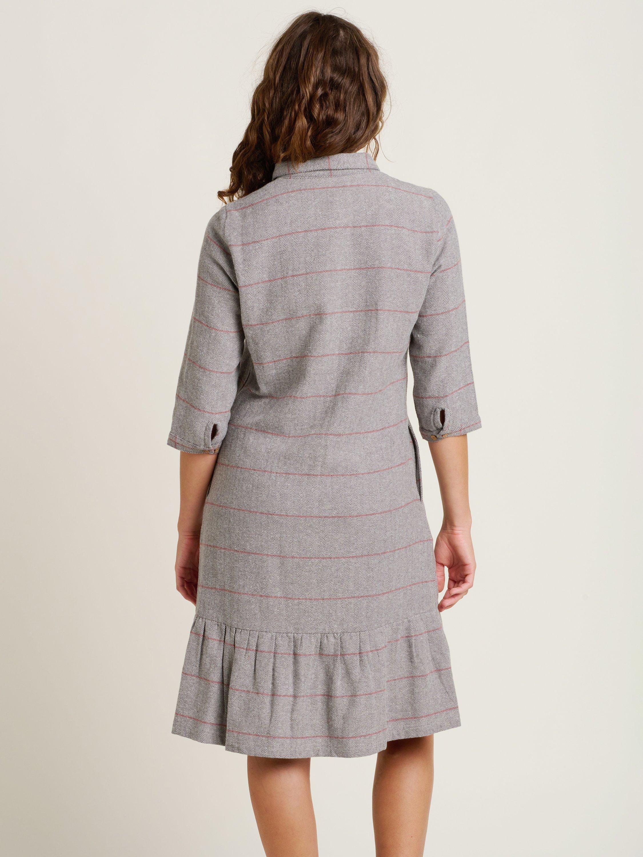 Product image 3 of 4, which shows Brakeburn Westbourne Shirt Dress, Grey, 8