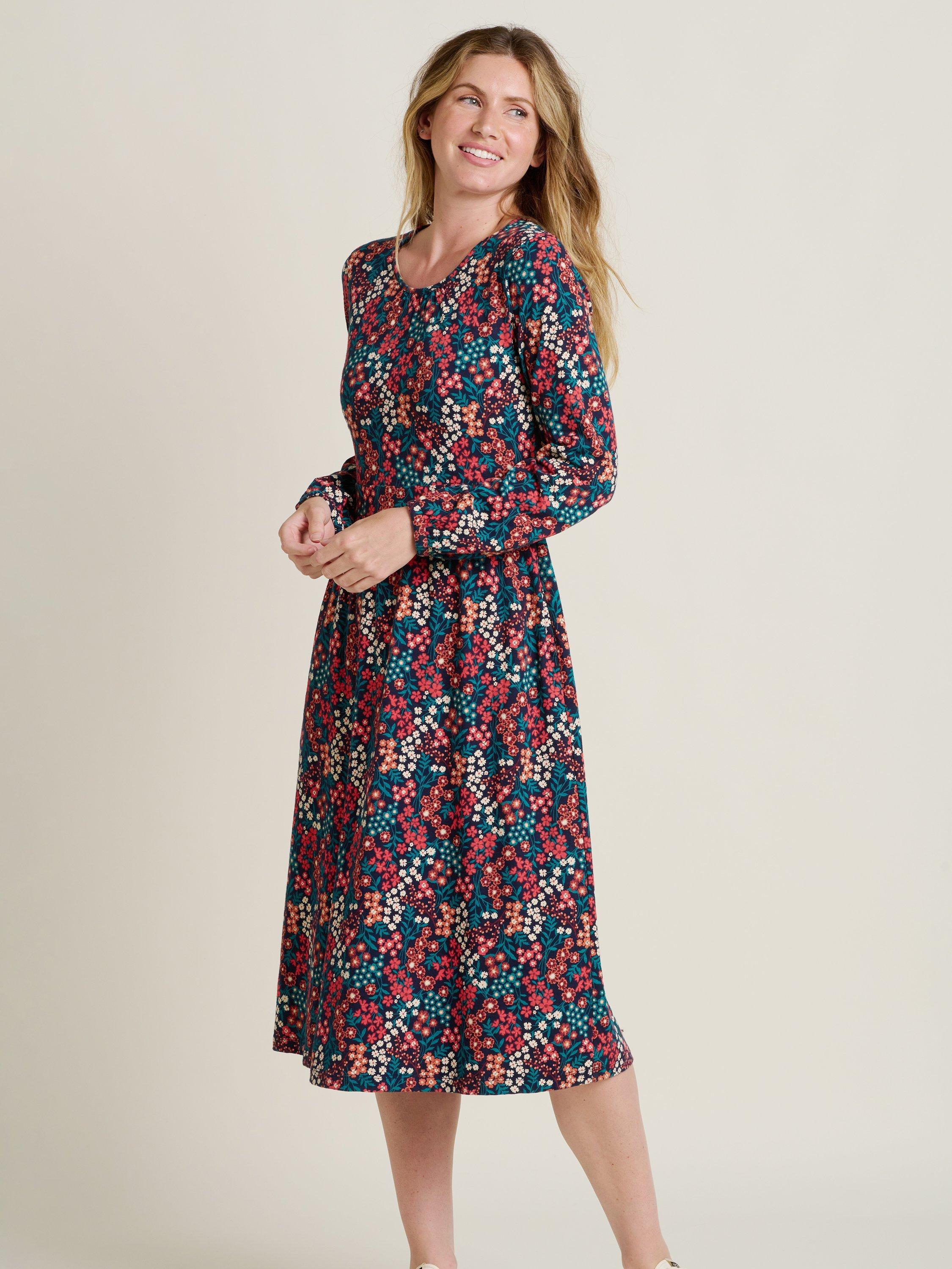 Product image 1 of 5, which shows Brakeburn Winter Ditsy Midi Dress, Multi, 8