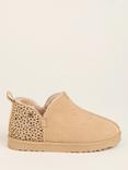 Brakeburn Leopard Print Mix Boots, Brown, Brown