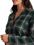 Pretty You London Brushed Plaid Check Pyjama Set, Green/Multi