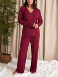 Pretty You London Bamboo Lace V-Neck Pyjama Set