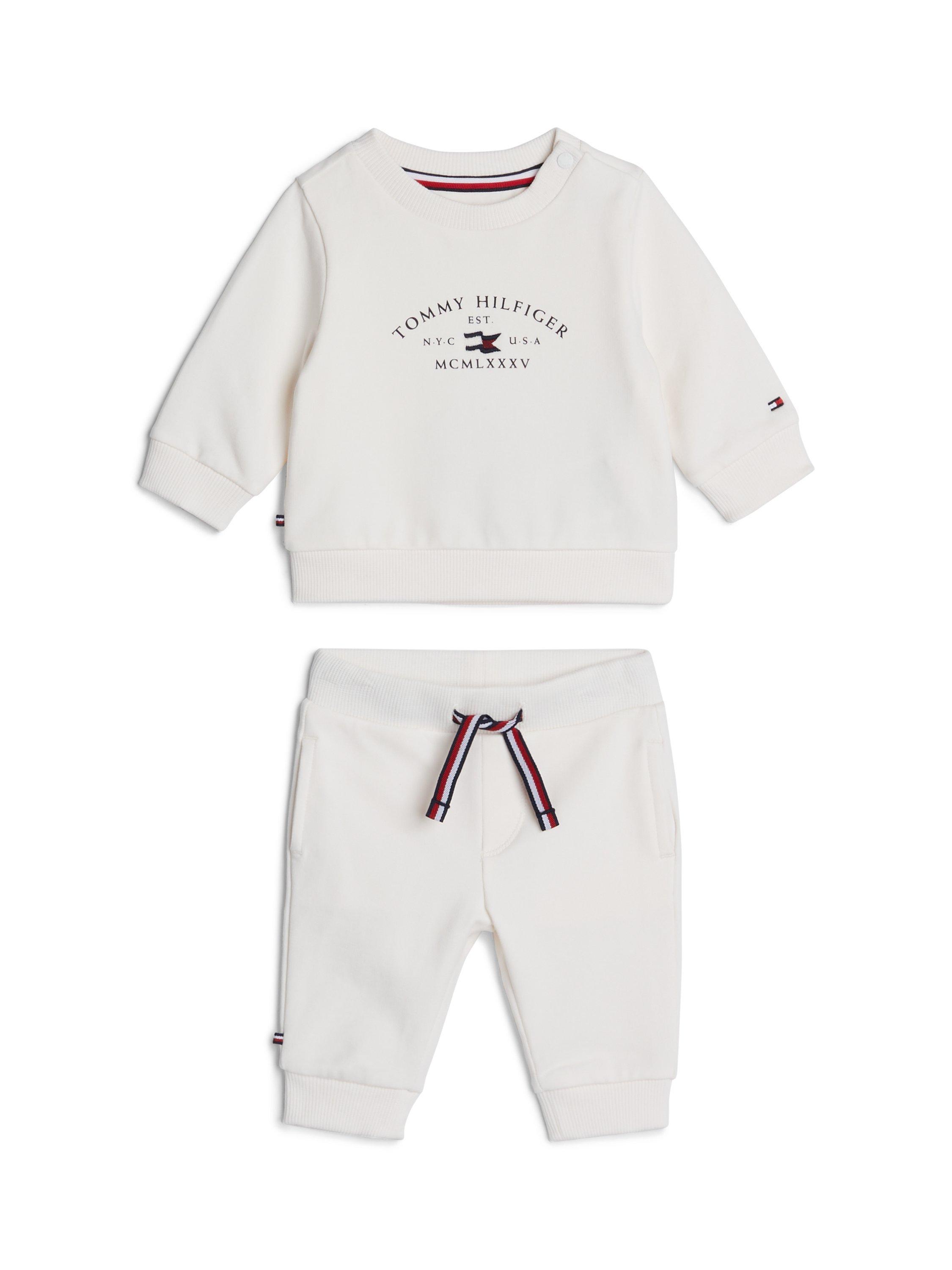 Tommy Hilfiger Baby Sweatshirt Joggers Set Ancient White