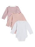 Tommy Hilfiger Essential Bodysuits, Pack of 3, White/Rose/Multi