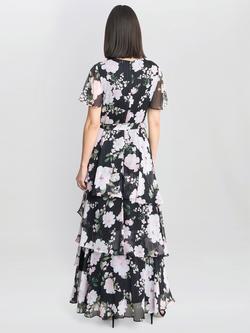Gina Bacconi Sally Floral Maxi Dress, Black/Multi - view 2, Black/Multi