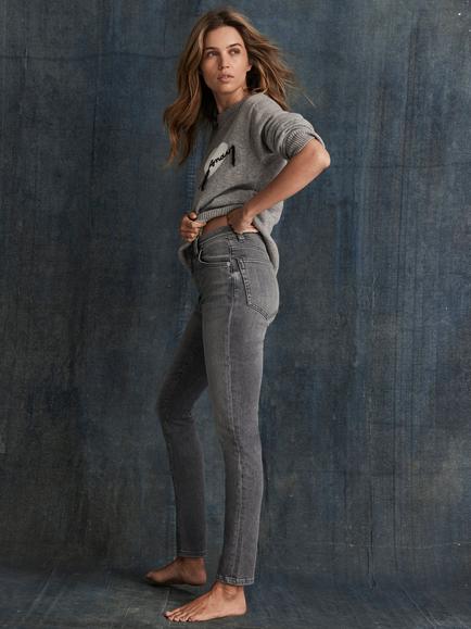 Mint Velvet High Rise Skinny Jeans, Grey, Grey