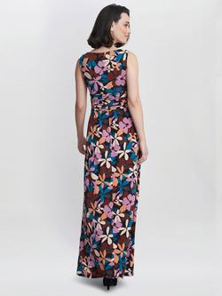 Gina Bacconi Idra Jersey Maxi Dress, Black/Multi - view 2, Black/Multi