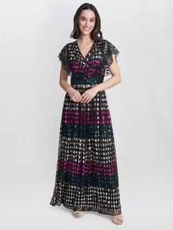 Gina Bacconi Tiffany Beaded Dress, Multi, Multi