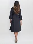 Gina Bacconi Melinda Taffeta Midi Shirt Dress