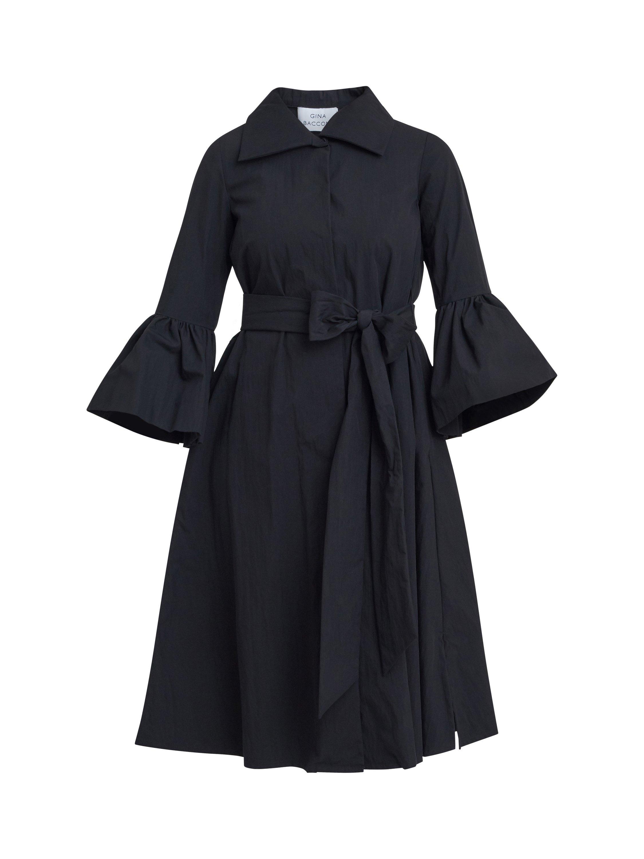 Product image 4 of 7, which shows Gina Bacconi Melinda Taffeta Dress, Black, 8