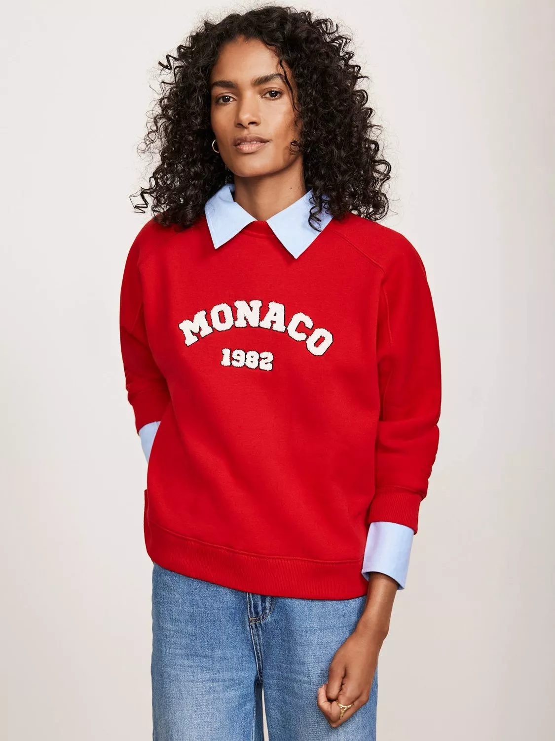 Red sweatshirt women online