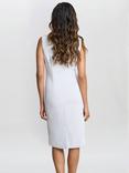 Gina Bacconi Merna Crepe Shift Dress, Silver Mist