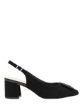Paradox London Fiona Wide Fit Pointed Heeled Slingbacks, Black