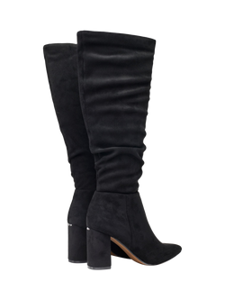 V.GAN Vegan Peach Ruched Knee High Boots, Black - view 2, Black