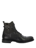 Dune Call Casual Buckle Detail Ankle Boots, Charcoal